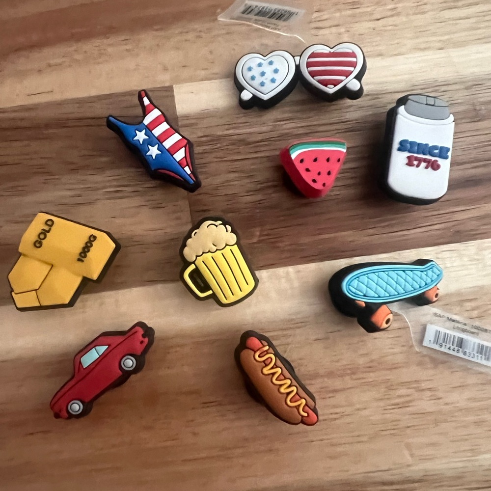 Set of 9 New Authentic Jibbitz Croc Charms